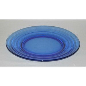 Hazel Atlas Glass MODERNTONE Cobalt Blue Luncheon Plate